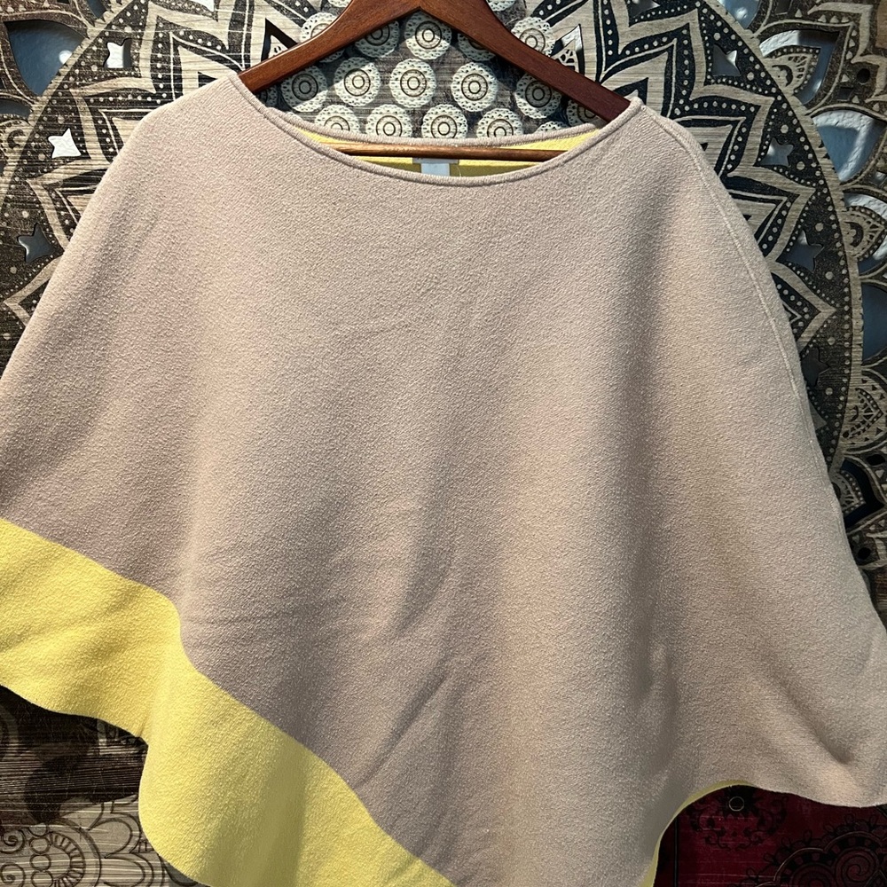 J. Jill Beige and Yellow Women's Poncho